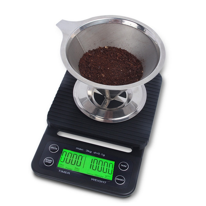3kg 0.1g 커피 저울 타이머 디지털 주방 체중계 전자 커피 저울 타이머 가정용 저울